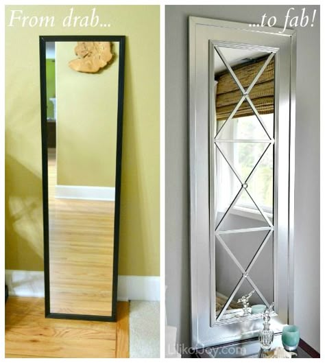 16 Brilliant DIY Projects To Make Mirrors For Home Decorations Upcycle Door, Ruangan Studio, Koti Diy, Cheap Doors, Door Mirror, Crafty Diy, Design Case, Decor Rustic, Cheap Home Decor