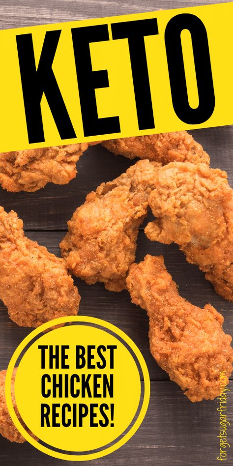 pieces of keto fried chicken Keri Recipes, Easy Keto Chicken Recipes, Chicken Recipes For One, Keto Butter Chicken, The Best Chicken Recipes, Keto Favorites, Keto Chicken Thigh Recipes, Easy Meal Prep Lunches, Keto Chicken Recipes