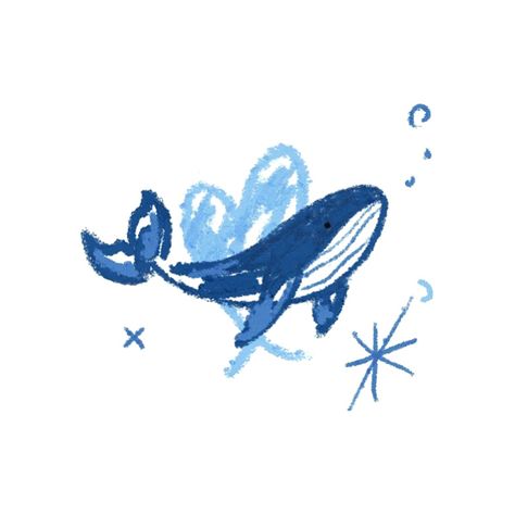 𝐚𝐫𝐭𝐢𝐬𝐭 : @ddalgi_tattoo on instagram Drawing Widgets, Whale In Space, Sea Animals Drawing, Widget Screen, Blue Doodles, Ocean Ideas, Big Ocean, Cute Widgets, Blue Drawings