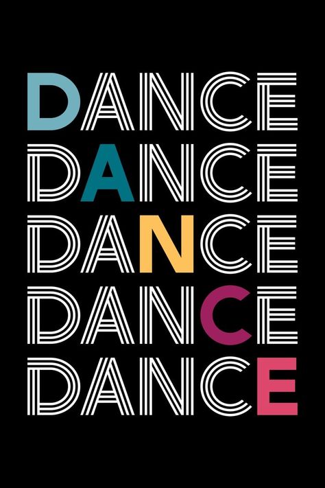 Dance Studio Logo Ideas, Zumba Poster, Dance Is Life, Jazz Ballet, Dance Lifestyle, Zumba Quotes, Dance Studio Decor, Dance Logo, Colorful Typography