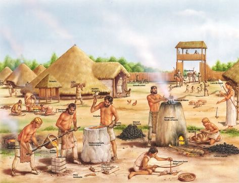 The Story Begins: The story begins with Epi-Paleolithic hunters developing a new awareness of their environment and its food resources, both plant and animal. Even before the beginning of the Holoc… Neolithic Revolution, The Tudor Family, Prehistoric Man, History Of England, Historia Universal, Early Humans, Prehistoric World, English History, Iron Age