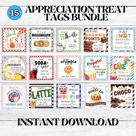 Appreciation Tag Bundle, Employee Appreciation, Thank You Tags, Staff, Teacher, Coworker, Nurse Appreciation Week, Appreciation Treat Bag - Etsy Tea Tag, Staff Appreciation Week, Staff Appreciation Gifts, Nurse Appreciation Week, Tea Riffic, Appreciation Thank You, Employee Appreciation Gifts, Staff Appreciation, Nurse Appreciation