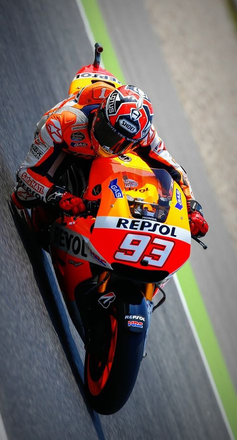 93 Marc Marquez, Moto Wallpapers, Motogp Valentino Rossi, Мотоциклы Cafe Racers, Motorcycle Wallpaper, Bike Photography, Bike Pic, Marc Marquez, Sports Bikes Motorcycles