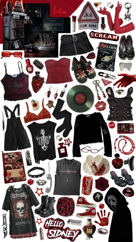 #horroraesthetic #slasher #scream #ghostface #grunge #punk #goth #alternative #aesthetic #moodboard #outfitinspo Slasher Aesthetic Outfits, Ghostface Outfit, Slasher Aesthetic, Scream Ghostface, Alternative Aesthetic, Aesthetic Moodboard, City Limits, Grunge Punk, Punk Goth