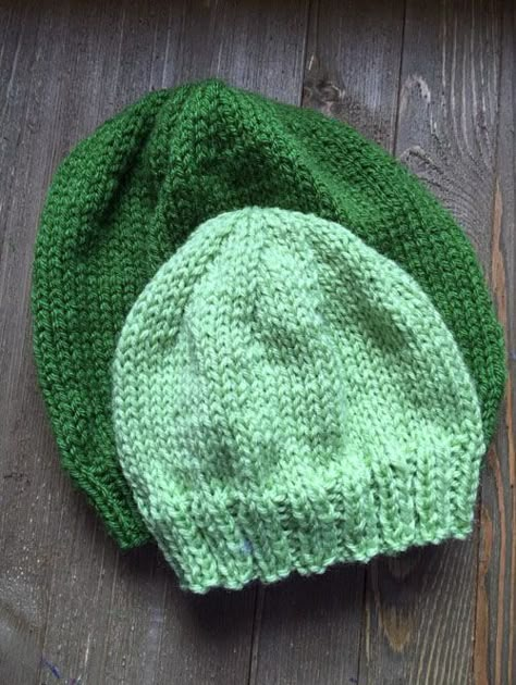 Basic knit Hat for Child or Adult - Free Pattern Baby Hat Knitting Patterns Free, Easy Knit Hat, Beanie Knitting Patterns Free, Knit Beanie Pattern, Baby Hat Knitting Pattern, Hat Patterns Free, Knitting Patterns Free Hats, Crochet Geek, Baby Hat Patterns