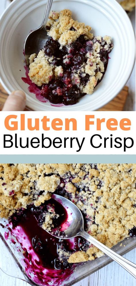 Gluten Free Blueberry Crisp, Gluten Free Blueberry Cobbler, Gluten Free Cobbler, Blueberry Crisp, Easy Gluten Free Desserts, Sans Gluten Sans Lactose, Blueberry Cobbler, Gluten Free Desserts Recipes, Homemade Gluten Free