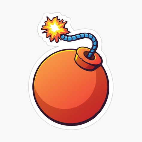 Red ball-shaped bomb with a burning fuse rope // stickers, bomb, boom, cherry bomb, nuke, f-bomb, military, war, red, fire, wick, explosive, ball, weapon, cool, funny, cartoon, hand drawn, outline, colorful, illustration, art, design, drawing, DIY, aesthetic, vsco, tumblr Colorful Illustration Art, Explosion Drawing, Nike Logo Wallpapers, Street Art Love, Diy Aesthetic, Aesthetic Vsco, Illustration Art Design, Colorful Illustration, Emoji Stickers