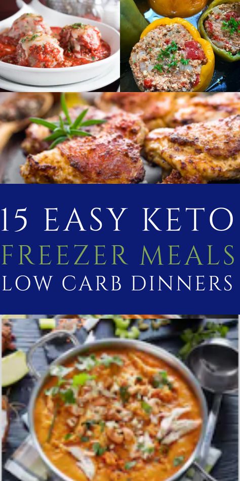 Creative Keto Freezer Recipes to the rescue!  I love all these creative Low Carb Freezer Dinners with everything from meatballs to stuffed peppers.  There's all you need for affordable Keto Freezer Dinners on this page  as well as eeasy Low Carb Meals.  Such clever and creative best Let Freezer Suppers!  #keto #ketogenic #lowcarb #ketofreezermeals #lowcarbfreezermeals Keto Friendly Freezer Meals, Low Carb Freezer Meals Make Ahead, Keto Freezer Meals Slow Cooker, Keto Casserole Freezer Meals, Freezer Meals Low Carb, Keto Make Ahead Meals, Keto Freezer Meals Make Ahead, Clean Keto Freezer Meals, Keto Make Ahead Meals Freezer Cooking