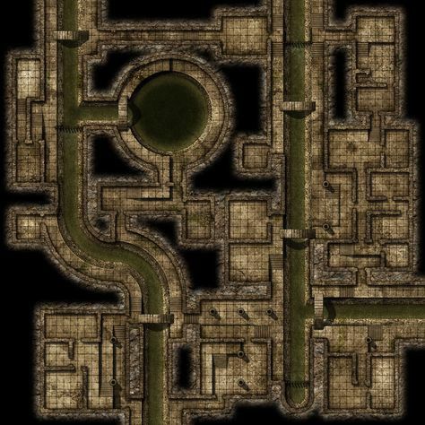 Dnd Sewer Map, Hideout Battlemap, Sewer Battlemap, False Hydra, Dungeons And Dragons Rules, Pathfinder Maps, Cyberpunk Rpg, Dungeon Tiles, Dnd World Map