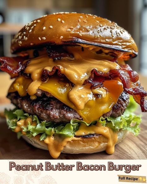 Specialty Burgers, Peanut Butter Bacon, Burger Branding, Sweet Chili Sauce Recipe, Food Commercial, Burger Recipes Beef, Simple Family Meals, Best Burger Recipe, Meat Diet