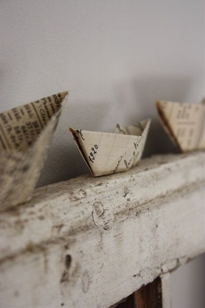 Shabby Chic Apartment, Paper Boats, Nautical Aesthetic, Lighthouse Keeper, Apartment Chic, Rock Paper Scissors, Paper Boat, Chic Kitchen, Shabby Chic Kitchen