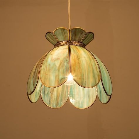 YIFI Art Deco Vintage Lotus Glass Pendant Light Flower Adjustable Hanging Lamp Tiffany Green Ceiling Lighting Fixture for Kitchen Island Dining Room Bedroom Living Room, UL Listed - Amazon.com Green Ceiling, Art Deco Pendant Light, Adjustable Pendant Light, Flower Ceiling, Lotus Lamp, Tiffany Ceiling Lights, Tiffany Green, Kitchen Island Dining Room, Island Dining Room