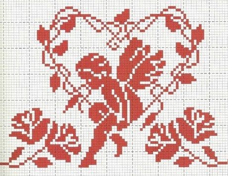 .cross stitch angel monochrome Crochet Angels, Cross Stitch Angels, Embroidery Hearts, Stitch And Angel, Cross Stitch Heart, Crochet Cross, Free Cross Stitch, Crochet Chart, A Cross