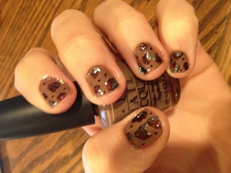 Leopard print nails OPI over the taupe Nails Opi, Leopard Print Nails, Print Nails, Print Tattoos, Paw Print Tattoo, Paw Print, Leopard Print, Nails, Tattoos