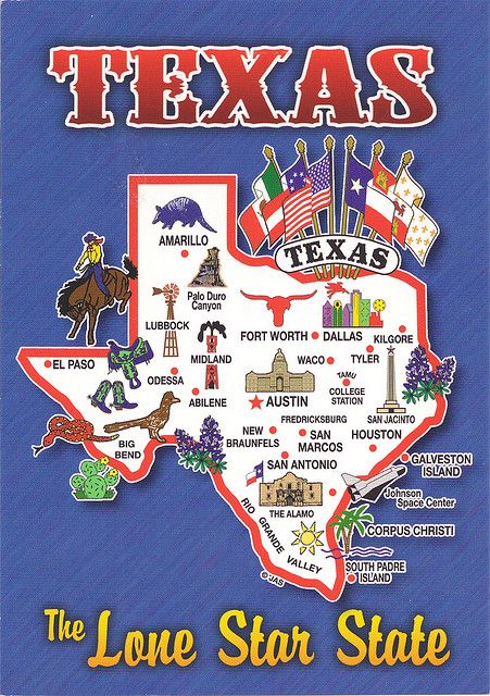 Texas Map Card - Texas History •Date of Statehood: December 29, 1845 •Population 1850: 212,592 •Population 1900: 3,048,710 •Population 1950: 7,711,194 •Population 2010: 25,145,561 •Nickname: Lone Star State •Flower: Bluebonnet •Tree: Pecan •Bird: Mockingbird •Mammal: Armadillo •Sport: Rodeo •Musical Instrument: Guitar •Fiber: Cotton ~ Capital, Austin~ Largest City, Houston~ Second Largest City, San Antonio~The U.S. Census Bureau Only In Texas, Texas Living, Texas Places, Amarillo Texas, Texas Forever, Loving Texas, Texas Map, Texas Girl, Texas History