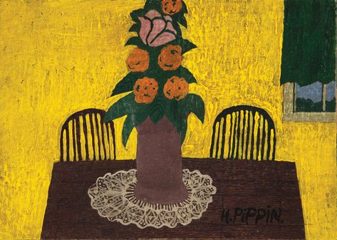 Horace Pippin, Floral Still Life, Art Brut, Ornament Frame, Naive Art, Outsider Art, Home Wall Art, American Art, Art Museum