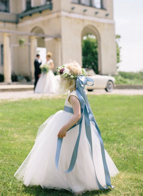 Wedding Dresses - Fattiepie Dresses | Wedding Chicks Wedding Flower Girl Dresses Blue, Flower Girl Dresses Light Blue, Baby Blue Flower Girl Dress, Light Blue Flower Girl Dresses, Dusty Blue Flower Girl, Flower Girls Ideas, Blue Blush Wedding, Wedding Miscellaneous, Flower Girl Dress Ideas