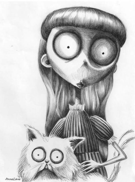 . Tim Burton Sketches, Tim Burton Drawings Style, Coraline Drawing, Tim Burton Drawings, Tim Burton Art Style, Sick Drawings, Abstract Pencil Drawings, Tim Burton Art, Pretty Artwork