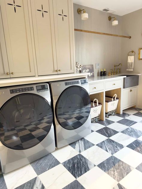 A bespoke laundry room in 1-2-3 using a NativeStone sink Laundry Room With Cement Walls, Laundry And Entry Room, Laundry With Sink, Laundry Room Slop Sink Ideas, Vintage Sink In Laundry Room, Concrete Utility Sink Laundry Room, Soapstone Sink Laundry, Laundry Room Sink Ideas, Tile Behind Utility Sink