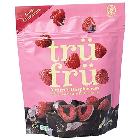 INDULGENCE IS NATURAL - You don't need to deny yourself indulgence when your treats are all natural CLEAN INGREDIENTS - 100% real fruit, picked ripe, dried fresh, immersed in premium dark chocolate HYPER DRIED - To lock in flavor and freshness Trans-fat free, high in fiber, lower in calories Gluten-Free, kosher certified, non-GMO Chocolate Covered Raspberries, Tru Fru, Peach Raspberry, Fruity Treats, Chocolate Creme, Freeze Dried Raspberries, Dried Raspberries, On The Go Snacks, Breakfast Snacks