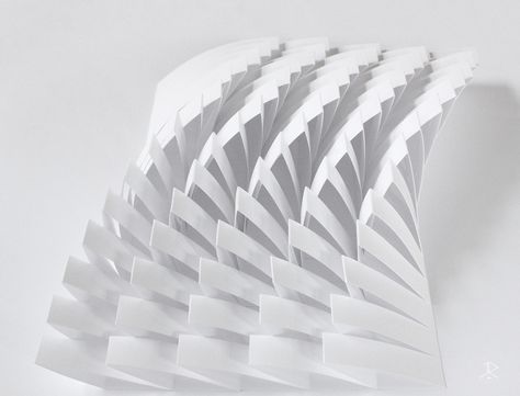 WAVE-5, angled view. JUDiTH+ROLFE Paste Paper, Geometry Shapes, Paper Structure, Urban Design Architecture, Architecture Design Concept, Paper Artwork, Metallic Paper, Paper Sculpture, Design Inspo