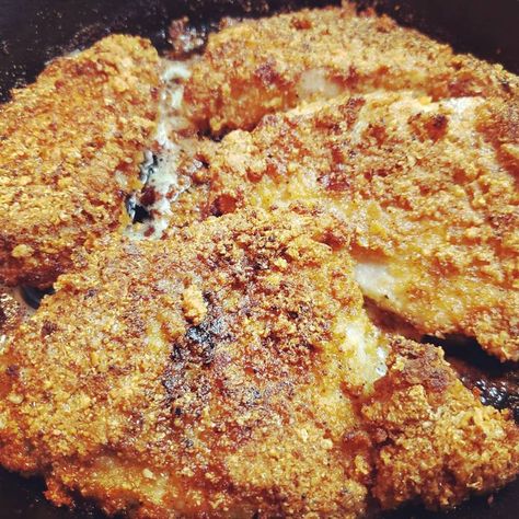 Pork Rind Crusted Pork Loin - The Keto Family Pork Rind Crusted Pork Chops, Pork Chops With Pork Rind Crust, Crusted Pork Loin, Keto Pork Rinds, Pork Rind Recipes, Pork Rind, Ground Pork Recipes, Breaded Pork Chops, Tender Pork Chops