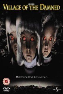 Movie: 1995 remake, Village of the Damned and the Midwich Cuckoos - A small town's women give birth to unfriendly alien children posing as humans. Director: John Carpenter. Writers:  John Wyndham (book), Stirling Silliphant. Stars:  Christopher Reeve, Kirstie Alley, Linda Kozlowski.  (highly recommend the earlier version and the book! (smiles)). Village Of The Damned, Linda Kozlowski, 1995 Movies, Dvd Cover, Jeff Bridges, Christopher Reeve, John Carpenter, Top Movies, Movie Collection