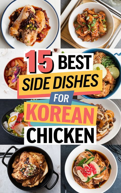 Get Ready to Impress Your Guests with These Amazing Side Dishes for Korean Chicken! 🍽️🥢 #KoreanFeast #FoodPerfection #SidesForDays Bbq Chicken Side Dishes, Bbq Chicken Sides, Chicken Side Dishes, Chicken Sides, Amazing Side Dishes, Korean Bbq Chicken, Spicy Cucumber Salad, Asian Bbq, Homemade Chinese Food