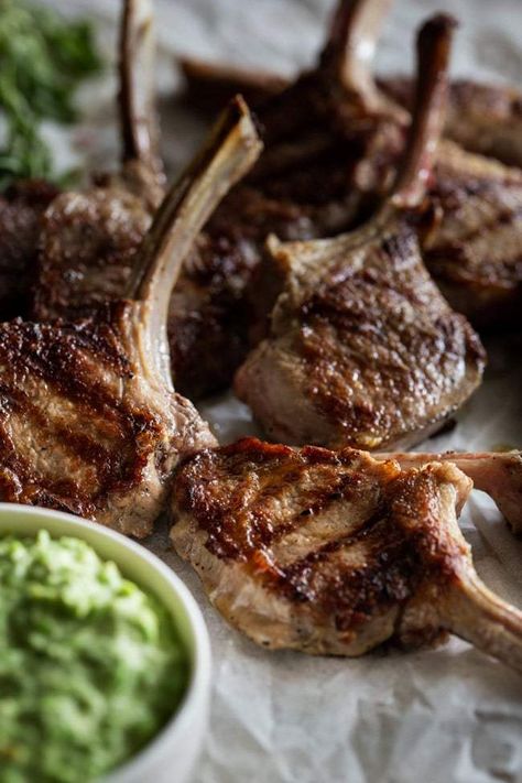 These Grilled Lamb Lollipops makes a great dish to feed the whole family. Deliciously juicy lamb chops, seared to perfection served with a sweet spring pea and lemon dip. Lemon Dip, Lamb Lollipops, Sprouts Recipes, How To Cook Lamb, Grilled Lamb Chops, Lamb Chop Recipes, Lamb Chop, Lamb Ribs, Cooking Challenge