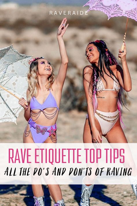 rave etiquette - the do's and don'ts of raving Edm Outfits Rave, Trousers Outfit Ideas, Music Festival Nails, Edm Outfit, Music Festival Makeup, Rave Outfits Women, Music Festival Hair, Music Festival Accessories, Edm Music Festivals