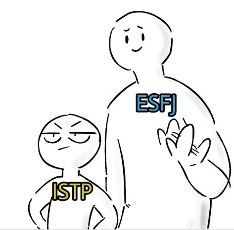 Relationship Fanart, Istp Vibes, Istp Aesthetic, Esfj Istp, Istp Relationships, Istp Mbti, Istp Characters, Istp Personality, Mbti Character