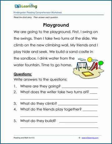 Playground - Children's Stories and Reading Worksheets | K5 Learning Compherension Grade 2 Worksheet, Reading Comprehension For Class 1, Reading For Grade 2, Comprehension For Class 1, Reading Worksheets For Kids, Reading Comprehension For Grade 2, 2nd Grade Reading Comprehension Passages, Kindergarten Reading Comprehension, Short Story For Kids