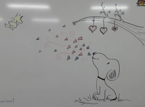 Valentine's Day Whiteboard Art Fun White Board Drawings, Valentine Whiteboard Ideas, Board Drawings Whiteboard, Fun Whiteboard Drawings, Valentines Day White Board Ideas, Valentines White Board Ideas, February White Board Ideas, White Board Drawings Whiteboard, Cute White Board Ideas Drawings