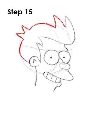 How to Draw   Fry 15 Drawing Items, Fry Futurama, Futurama Characters, Ear Structure, Shoe Custom, Fried Hair, Cartoon Drawing Tutorial, Cartoon Drawing, Futurama