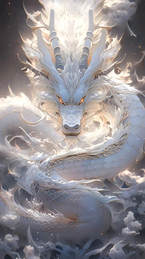 Mythical Dragons, Dragon Artwork Fantasy, Dragon Pictures, White Dragon, Dragon Artwork, Creatures Art, Mythical Creatures Art, Fantasy Dragon, Arte Fantasy