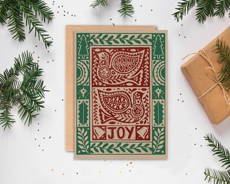 Print Christmas Card, Lino Art, Gift Wrapping Inspiration, Christmas Tree Cards, Funny Christmas Cards, Christmas Decorations Rustic, Christmas Drawing, Christmas Card Design, Christmas Illustration