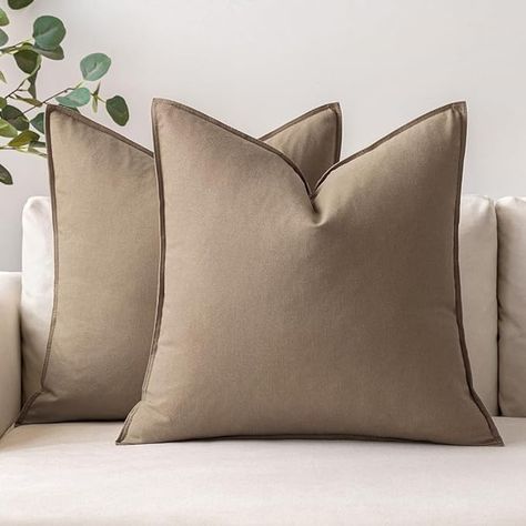 Amazon.com: MIULEE Pack of 2 Olive Green Pillow Covers 20x20 Inch Decorative Couch Throw Pillow Covers Spring Linen Cushion Covers Set Modern Farmhouse Home Decor for Sofa Living Room Bed : Home & Kitchen Olive Green Pillow, Green Pillow Covers, Modern Farmhouse Home Decor, Modern Farmhouse Home, Couch Decor, Garden Pillows, Boho Farmhouse, Bed In Living Room, Couch Throws