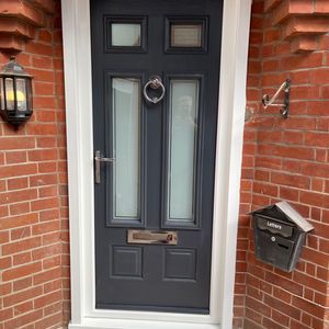 Upvc Double Glazed Windows | AJ Windows and Doors Painted Upvc Door, Pvc Front Doors, Upvc Front Door, External Front Doors, Upvc Door, Frenchic Paint, Blue Front Door, Work Portfolio, Pvc Door