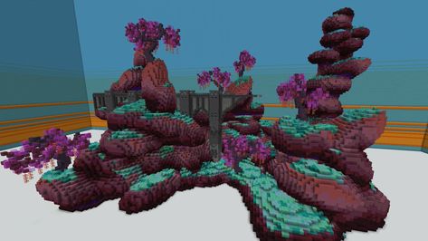 Custom Biome Minecraft, Minecraft Beach Terraforming, Minecraft Biomes Aesthetic, Landscape Minecraft, Minecraft Terraforming, Minecraft Terrain, Minecraft Landscape, Minecraft Tree, Minecraft Japanese