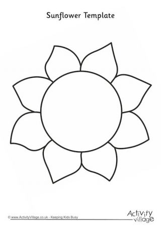 Sunflower Template 1 Patchwork Templates Printable, Flower Templets Free Printable, Large Flower Template Free Printable, Large Flower Stencil, Sunflower Free Printable, Sunflower Template Free Printable, Applique Templates Printable Free, Sunflower Cutout, Flower Templates Printable Free