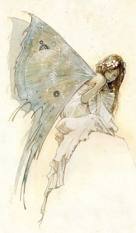 Vintage Fairies Tattoo, Fairies Drawing Aesthetic, Vintage Fairytale Art, Vintage Fairy Art, Fairy Wings Aesthetic, Faerie Art, Faery Art, Believe In Fairies, Angels And Fairies