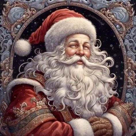 Santa Drawings, Santa Faces, Christmas Santas, Victorian Santa, Santa Art, Santa Pictures, Vintage Christmas Images, Christmas Poster, Victorian Christmas