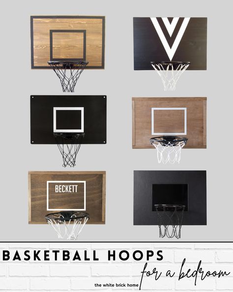 Basketball hoop, wall basketball hoop, sports themed bedroom, sports, wall art, bedroom boy, bedroom boy wall, basketball, football, wall, bedroom wall for a teen boy, Etsy, pottery barn teen, cb2, basketball hoop for a boy bedroom, boy, black bedroom, teen boy, bedroom ideas for a boy, boy decor, decor for a boy bedroom, gift ideas, gifts for teen boy, gifts for boys 5-16, Christmas ideas for a bit, gift guide for a teen boy, teen boy gifts, gifts for a boy. Boy bedroom ideas, decor, modern Sports Photo Display Ideas, Diy Bedroom Basketball Hoop, Basketball Hoop On Wall, Basketball Backboard Diy, Basket Ball Hoop In Bedroom, Pottery Barn Sports Bedroom, Art For Teen Boys Room, Teenage Sports Bedroom, Boys Room Basketball Theme