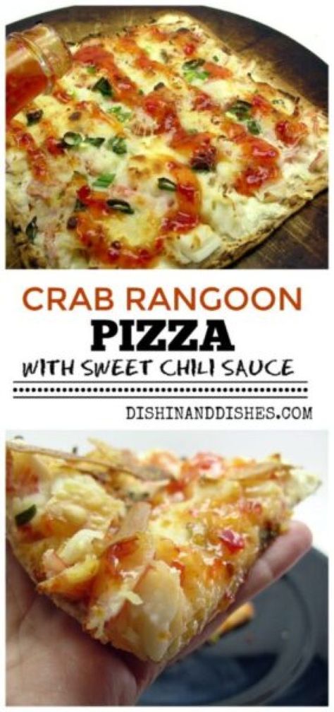 Sweet Chili Pizza, Crab Rangoon Pizza, Mini Pizza Bites, Flatbread Pizza Recipes, Pizza Lasagna, Crispy Wonton, Lasagna Recipes, Italian Pizza Recipe, Naan Pizza