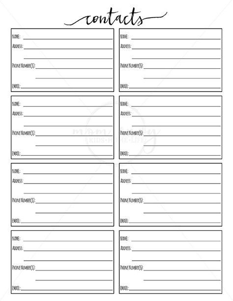 Free Family Binder Printables. Download free family binder printables to help get you get organized. Free planner printables for Moms. Over 30+ free printable pages. Printable Address Book Pages Free, Free Printable Contact List, Family Binder Free Printables Templates, Address Book Template Free Printables, Address Book Printable Free, Contact List Printable Free, Family Binder Free Printables, Printable Contact List, Family Binder Printables