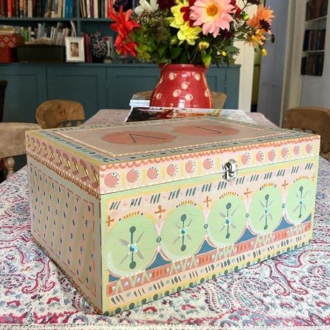 BOXES | Amy Balfour Amy Balfour, Table Upcycle, Thrift Flips, Painting Wood, Cool Box, Dope Makeup, Greek Revival, Furniture Painting, Painted Boxes