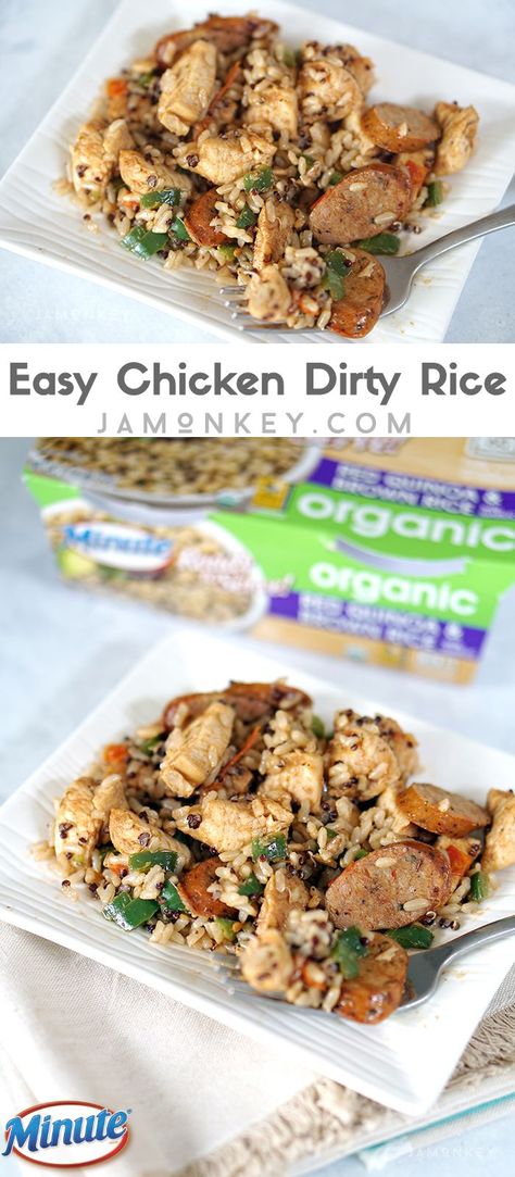 Easy Chicken Dirty Rice Recipe Chicken Dirty Rice Recipe, Chicken And Dirty Rice Recipe, Chicken Dirty Rice, Chicken And Dirty Rice, Dirty Rice Recipe Easy, Grilled Chicken Sides, Organic Dinner Recipes, Healthy Chicken Marinade, Dirty Rice Recipe