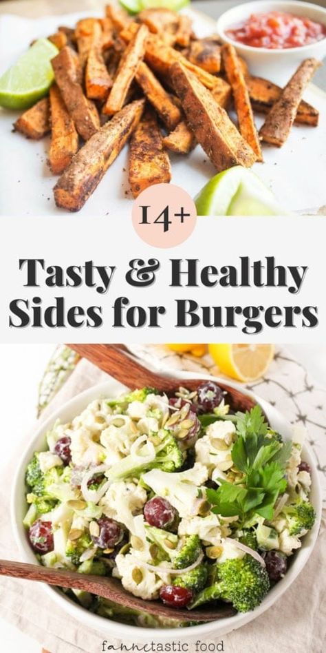 17 Delish Side Dishes for Burgers (Easy & Healthier) - fANNEtastic food Side Dishes For Burgers, Healthy Sides For Burgers, Sides For Burgers, Creamy Slaw, Roasted Zucchini And Squash, Turkey Side Dishes, Burger Sides, Easy Side Dishes, Burger Side Dishes