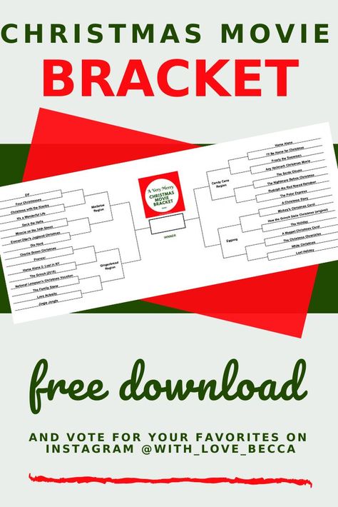 Movie Bracket Challenge, Christmas Movie Bracket, Free Christmas Movies, Bracket Challenge, Best Holiday Movies, Classic Christmas Movies, Christmas Memes, Working Mom Tips, A Very Merry Christmas