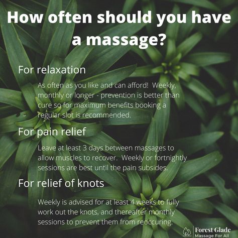 How Often to Massage and Why? Text Messages Humor, Massage Therapy Quotes, Massage Marketing, Massage Therapy Rooms, Massage Pictures, Holistic Massage, Forest Glade, Sports Massage Therapy, Massage Quotes